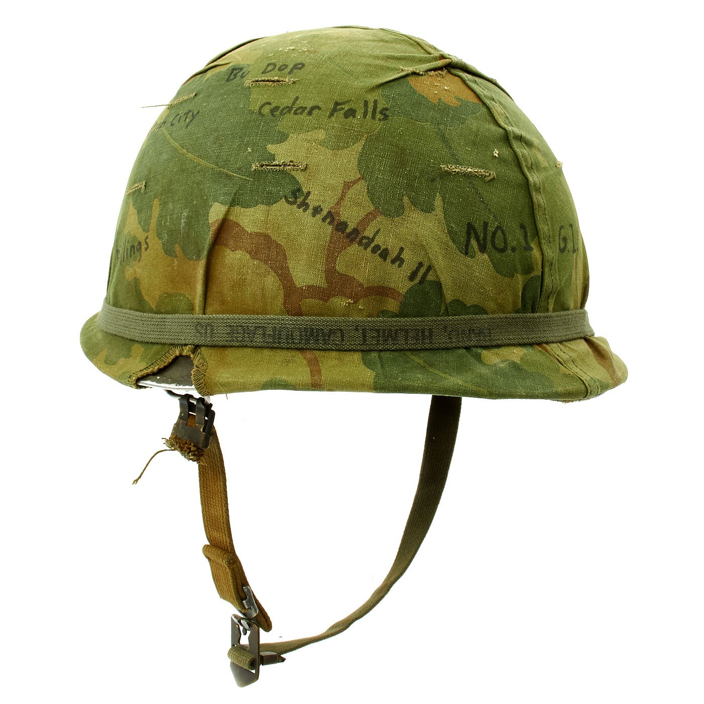 Original Us Wwii Vietnam War M1 Peace Helmet With Usmc Reversible Ca