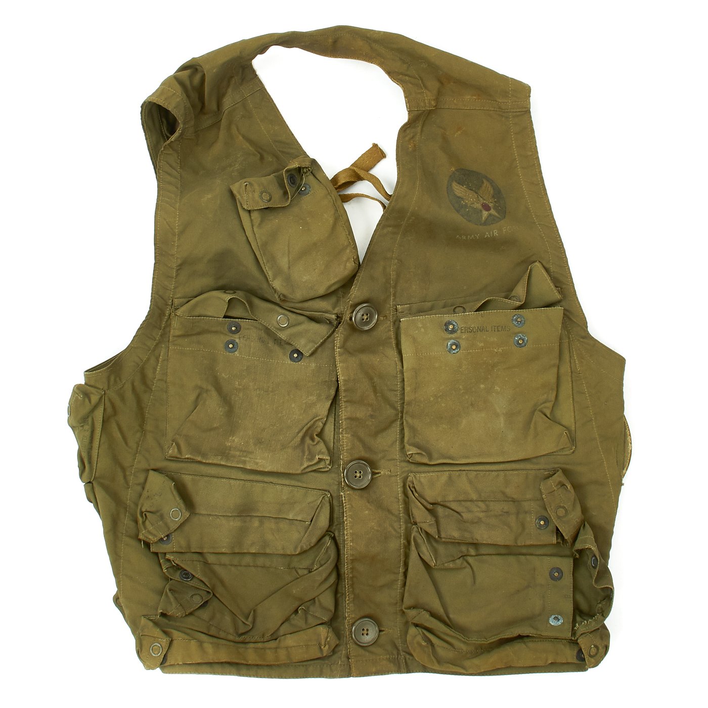 Original U.S. WWII USAAF Pilot Type C-1 Emergency Sustenance Vest by S ...