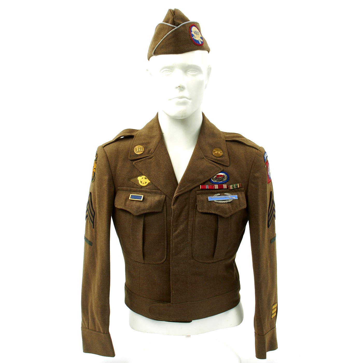 Original U.S. WWII 17th and 82nd Airborne Division Named Ike Jacket wi ...
