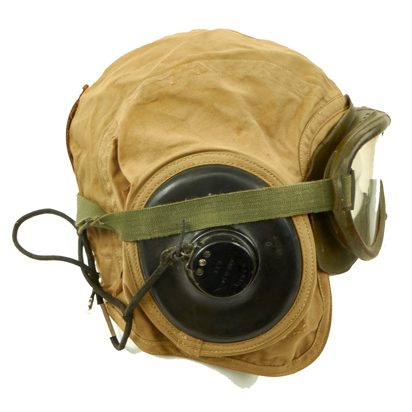 Original U.S. Navy WWII Large N288s-27405 Summer Flight Helmet by Slot ...