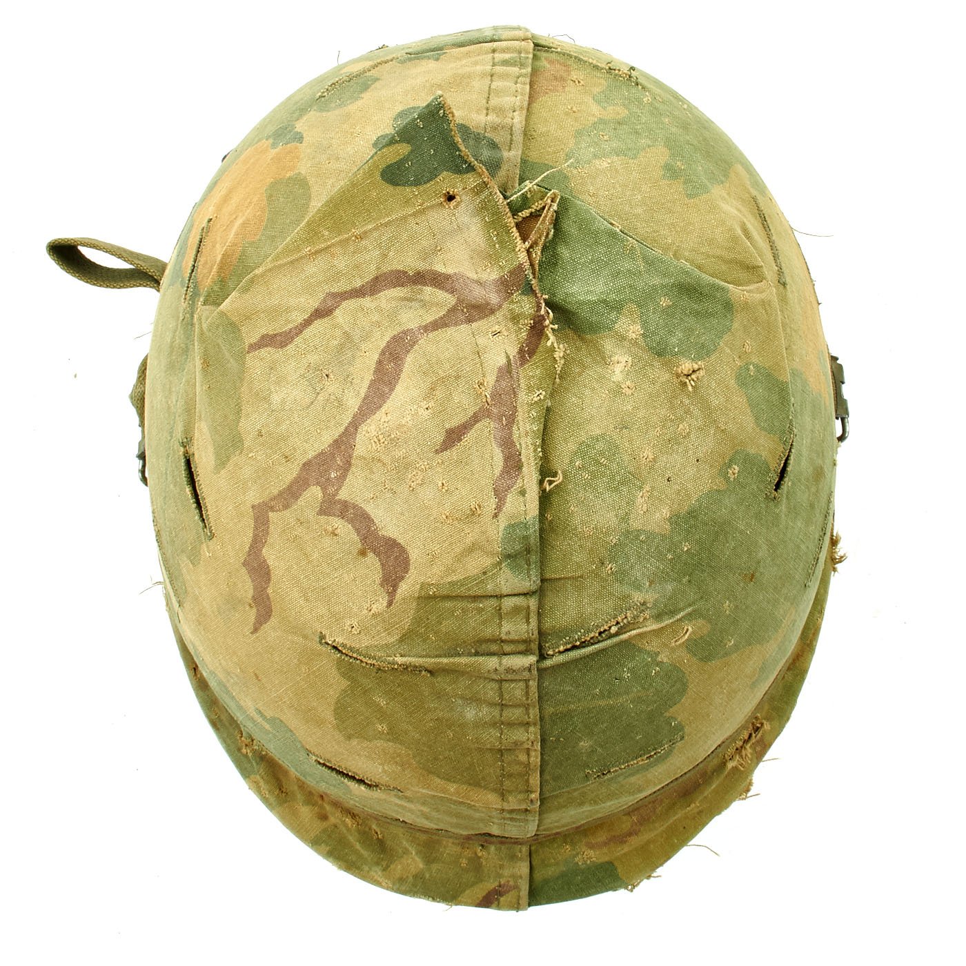 Original Us Vietnam War M1 Helmet With Usmc Reversible Camouflage Co
