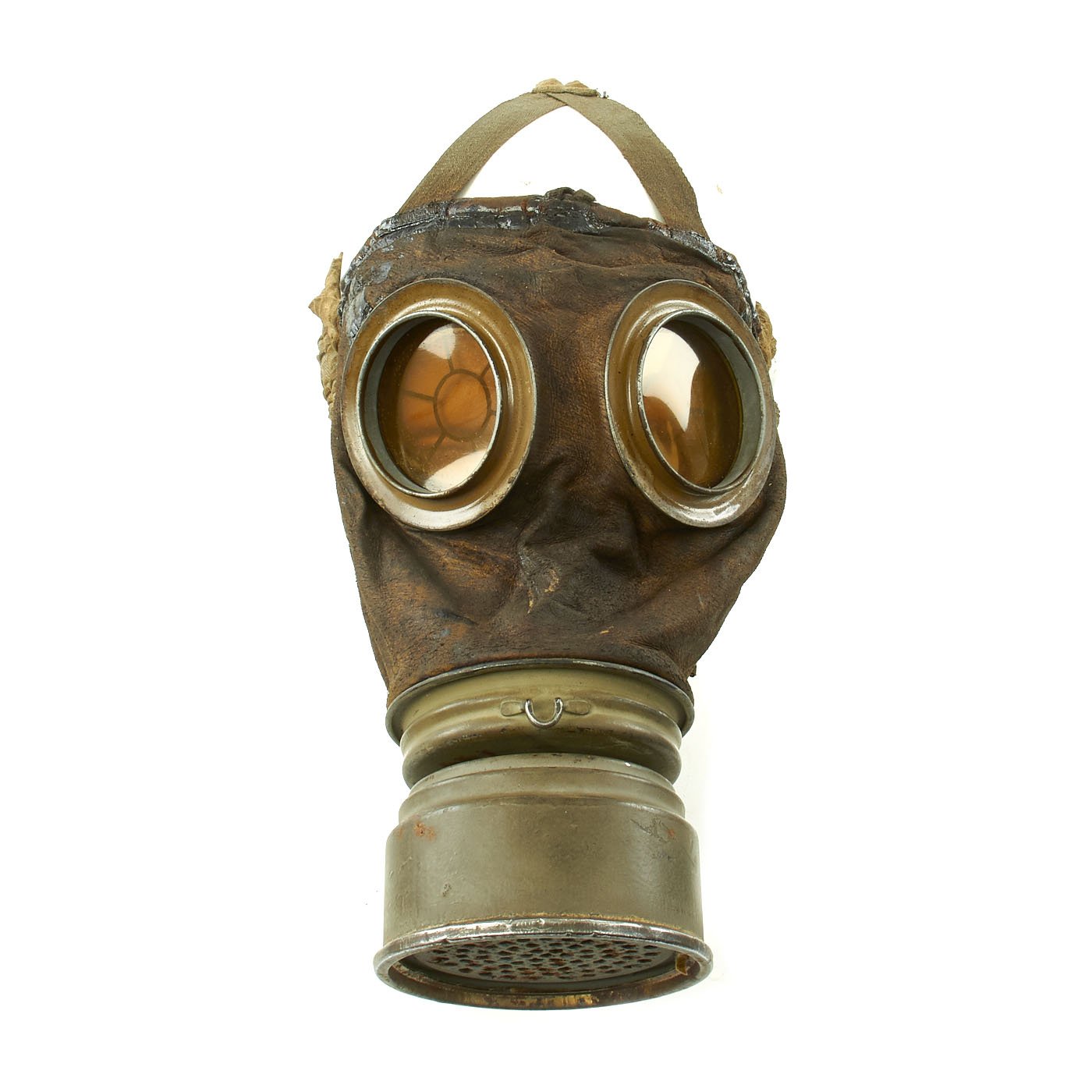 Original Imperial German WWI M1917 Ledermaske Leather Gas Mask with Ca ...