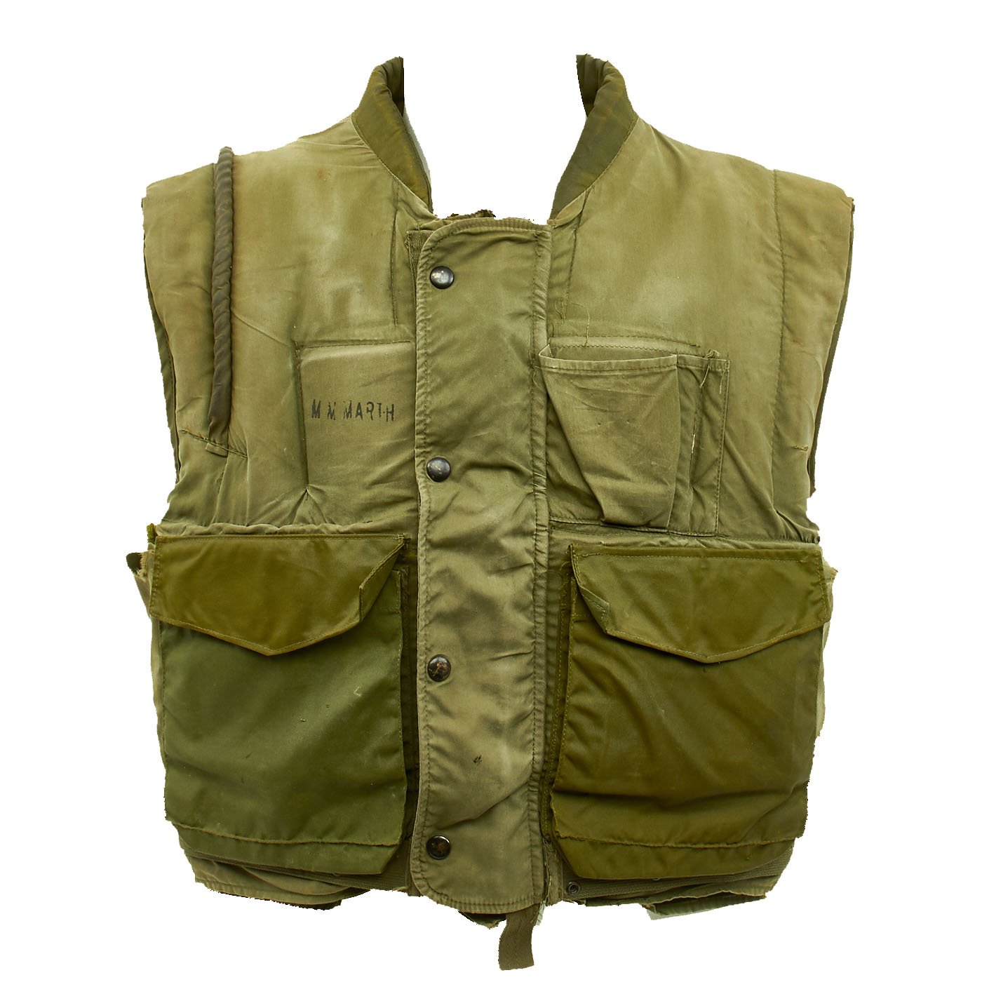 Original U.S. Vietnam War U.S.M.C. M-1955 Flak Body Armor Protective V ...