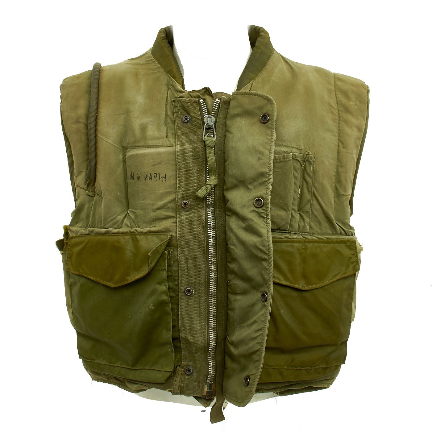 Original U.S. Vietnam War U.S.M.C. M-1955 Flak Body Armor Protective V ...