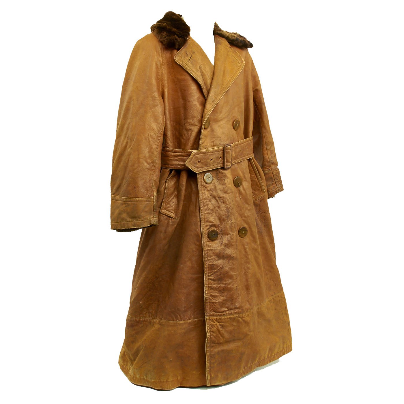 Original U.S. WWI Pilot Aviator Leather Flying Coat – International ...