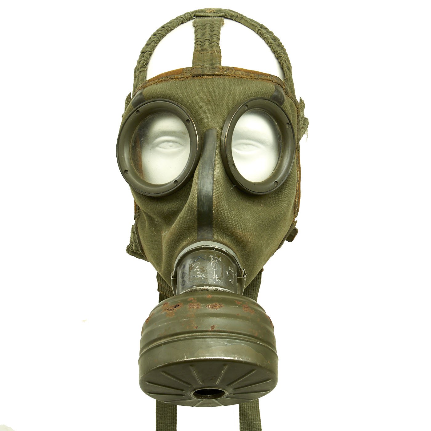 Original German WWII Named M30 2nd Model Gas Mask with Filter & 1939 D ...