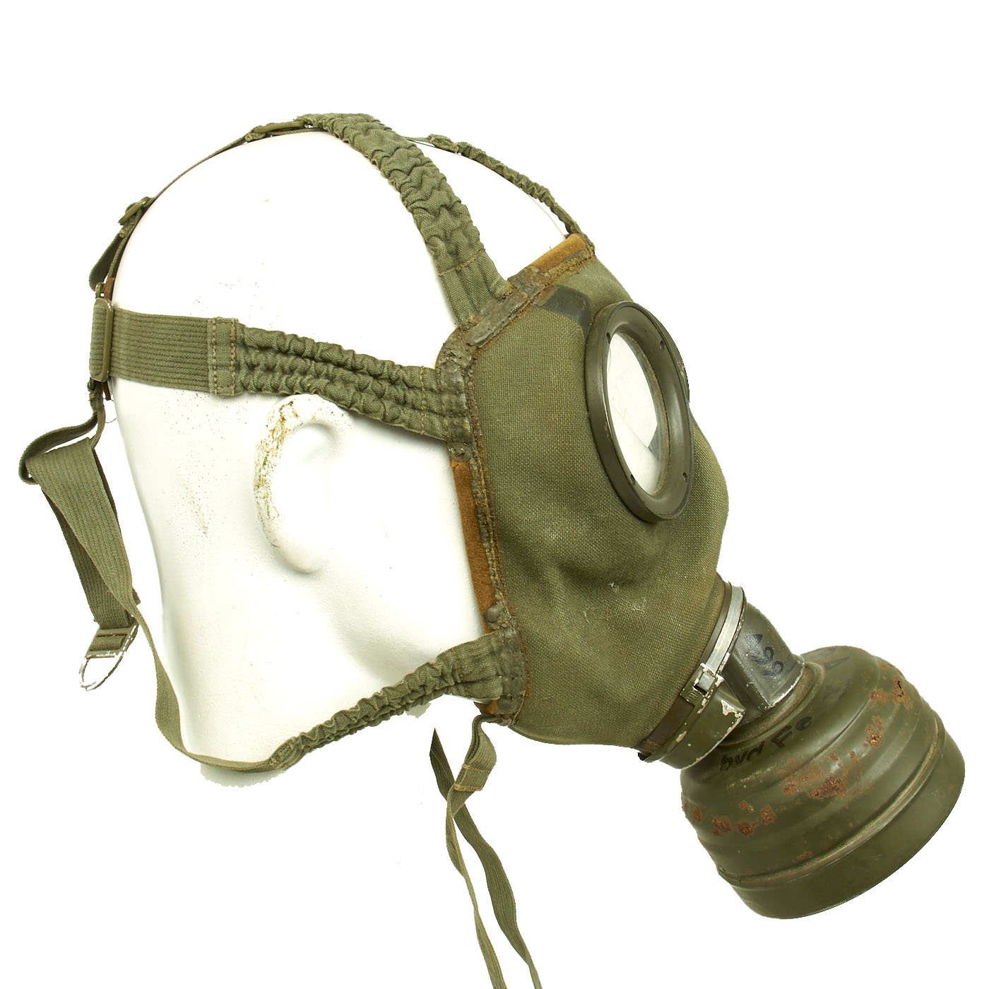 Original German WWII Named M30 2nd Model Gas Mask with Filter & 1939 D ...