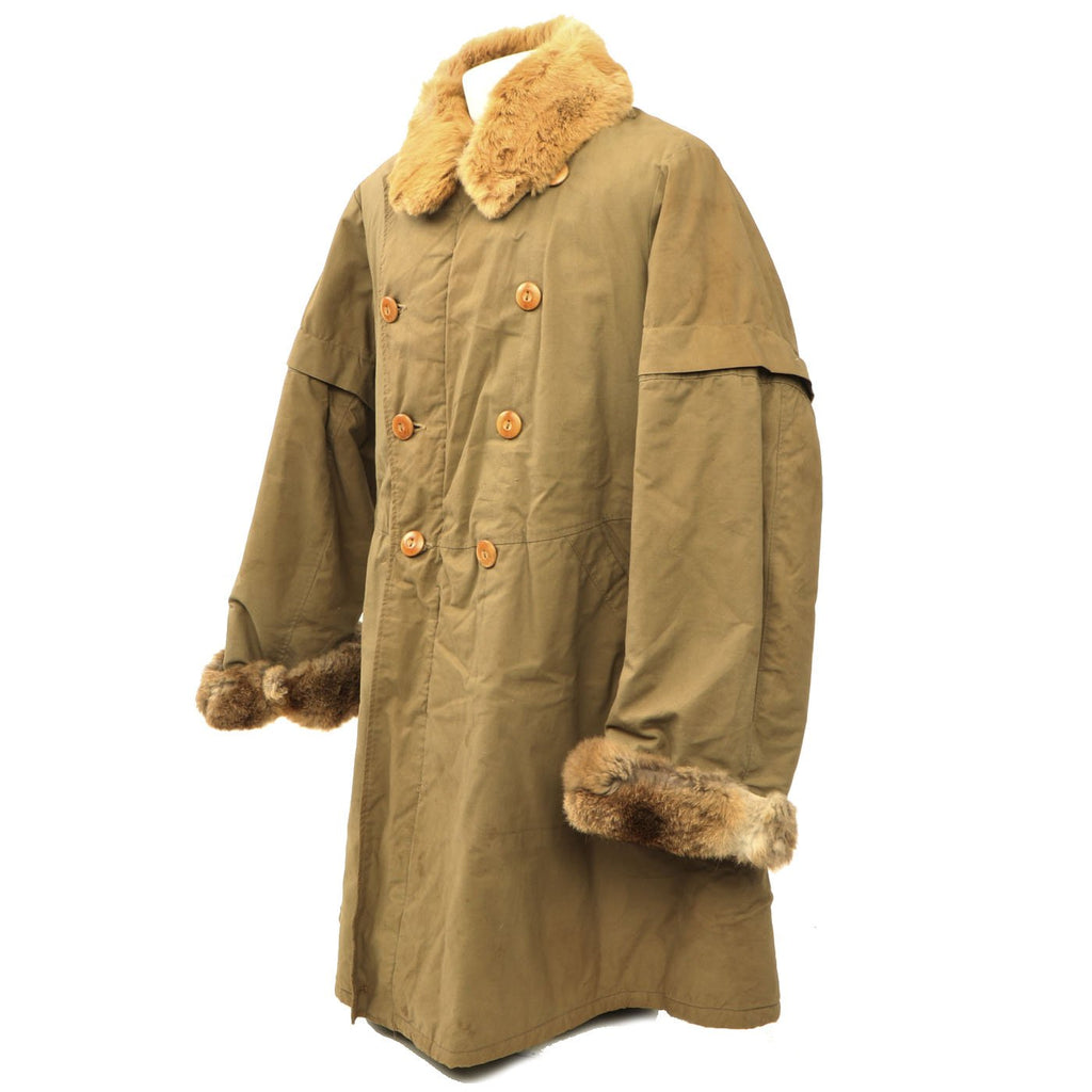 Original Imperial Japanese Army WWII Quilted Rabbit Fur Lined Winter C ...