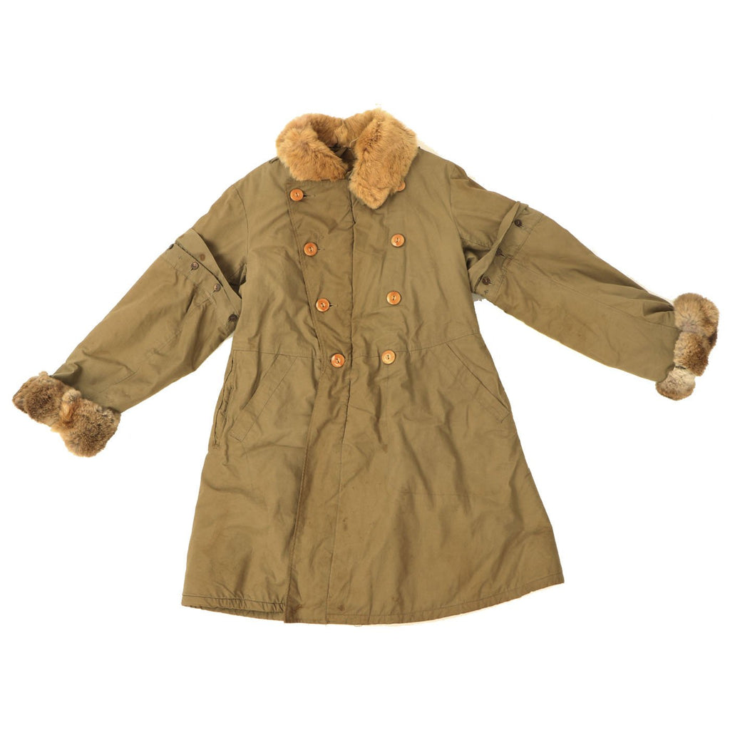 Original Imperial Japanese Army WWII Quilted Rabbit Fur Lined Winter C ...