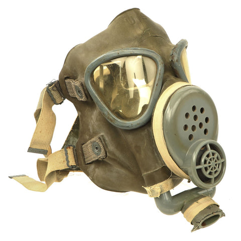 Original U.S. WWII M3A1 Diaphragm Gas Mask with MIXA2 Filter dated 194 ...