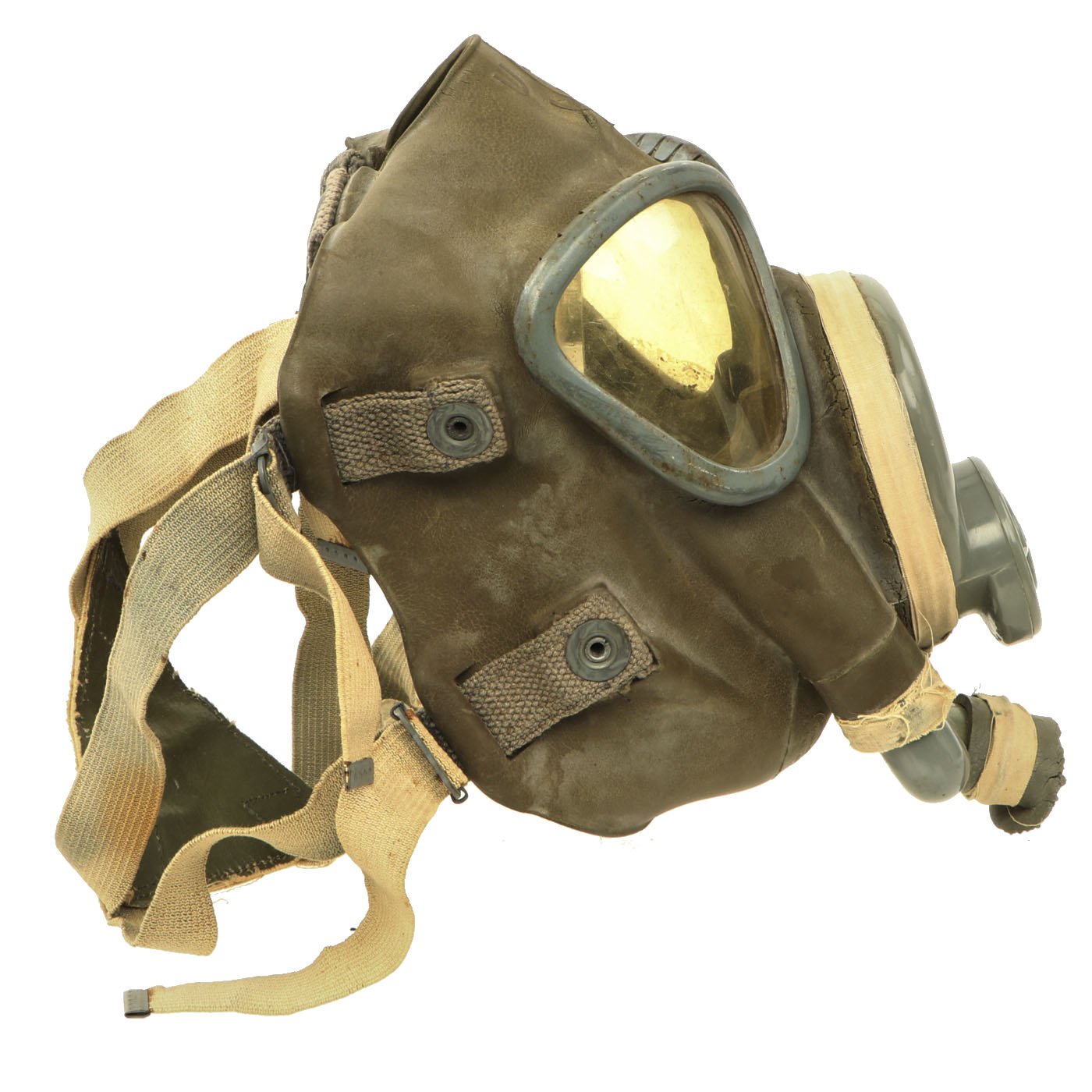 Original U.S. WWII M3A1 Diaphragm Gas Mask with MIXA2 Filter dated 194 ...