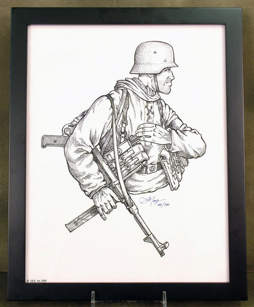 Limited Edition Military Illustrations Signed by Artist: German WWII MP ...