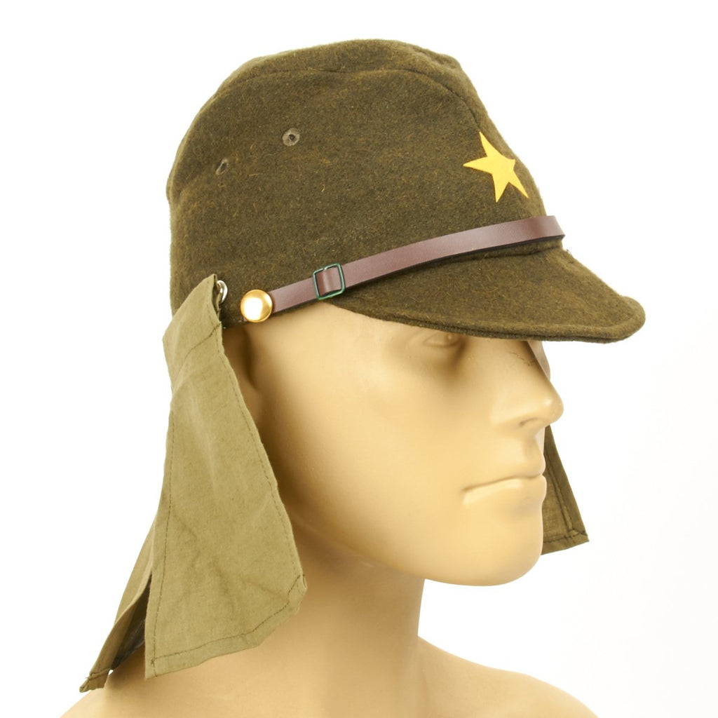 Abstracción Berenjena Colaborar con Japanese WWII Army EM NCO Field Hat with Neck Flaps – International Military  Antiques