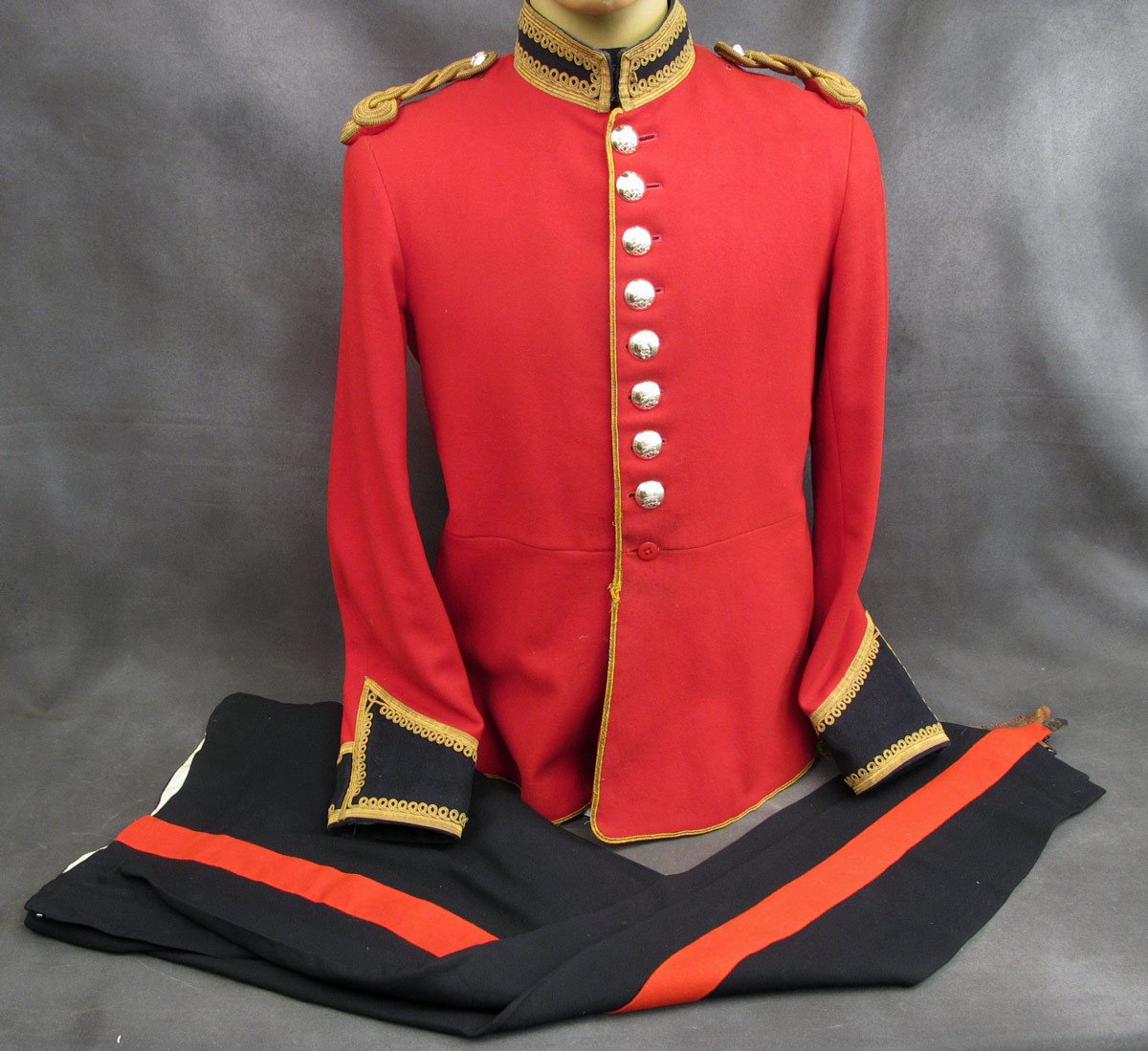 British Life Guard Bandsman Red Tunic and Blue Coverall Uniform Set ...