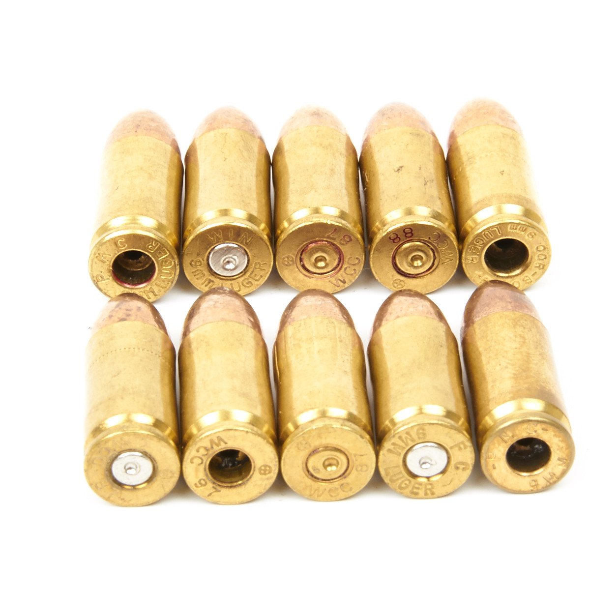 Original Wwii Style 9mm Parabellum Dummy Cartridges Set Of 10 International Military Antiques 1421