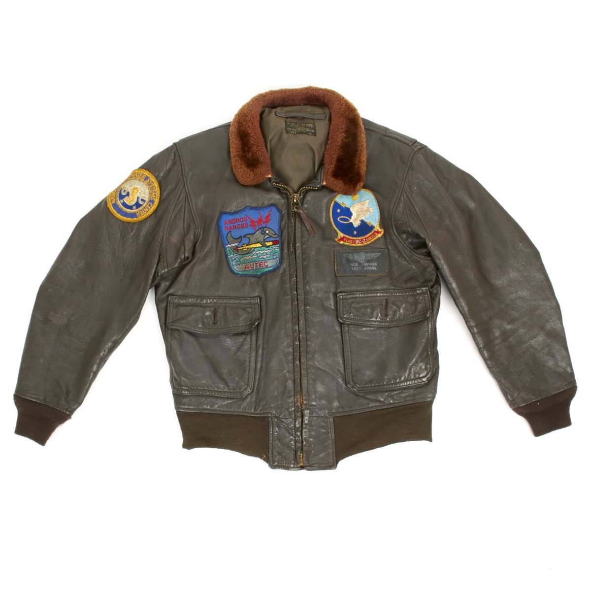 Original U.S. Naval Aviator Type G-1 Leather Flight Jacket- Vietnam War ...