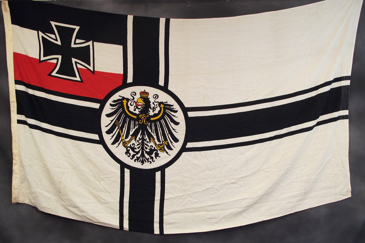 Original German Wwi Naval Battle Flag 1 5m X 2 5m Marked Sms Mars International Military Antiques