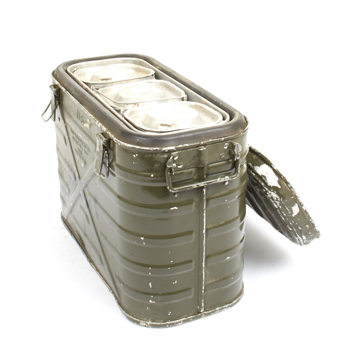 Original U.s. Vietnam War Style Military Aluminum Mermite Hot Cold  Insulated Food Container – International Military Antiques