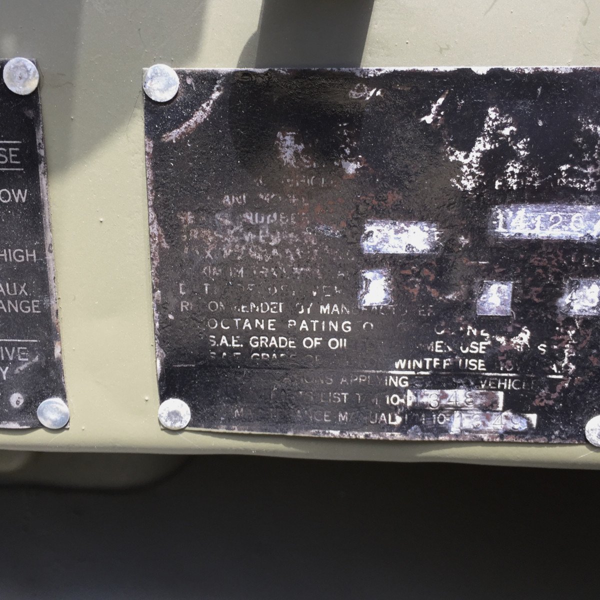 military jeep serial numbers