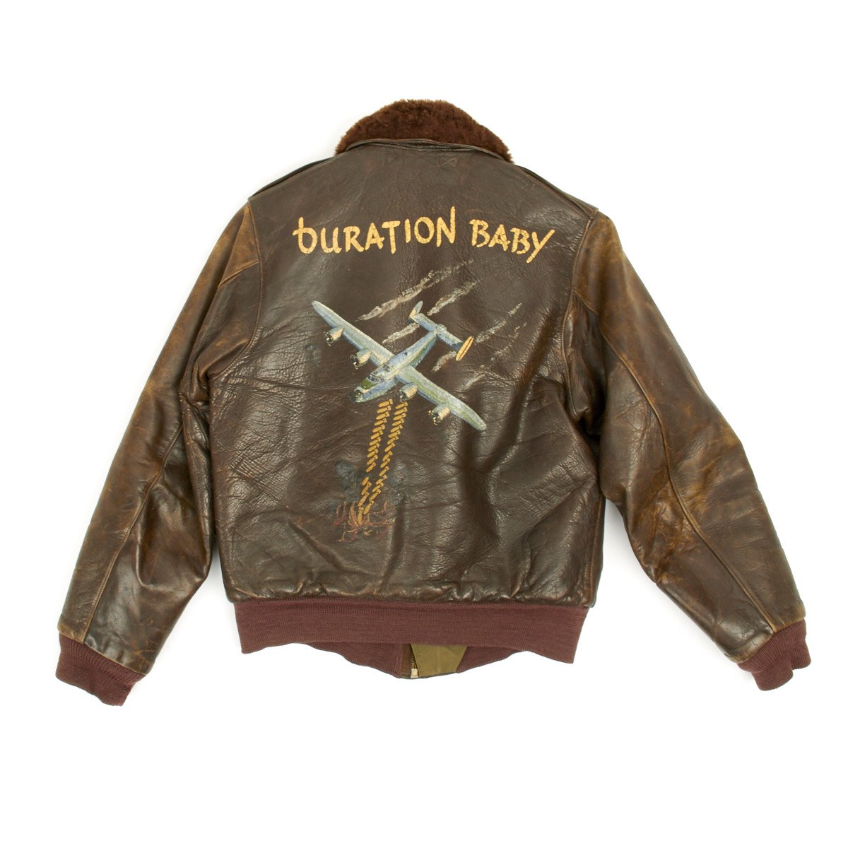 Original U.S. WWII B-24 Liberator Duration Baby Named Leather A-2 ...