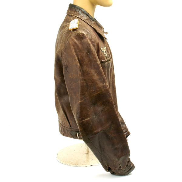 Original German WWII Luftwaffe Fighter Pilot Leather Flight Jacket ...