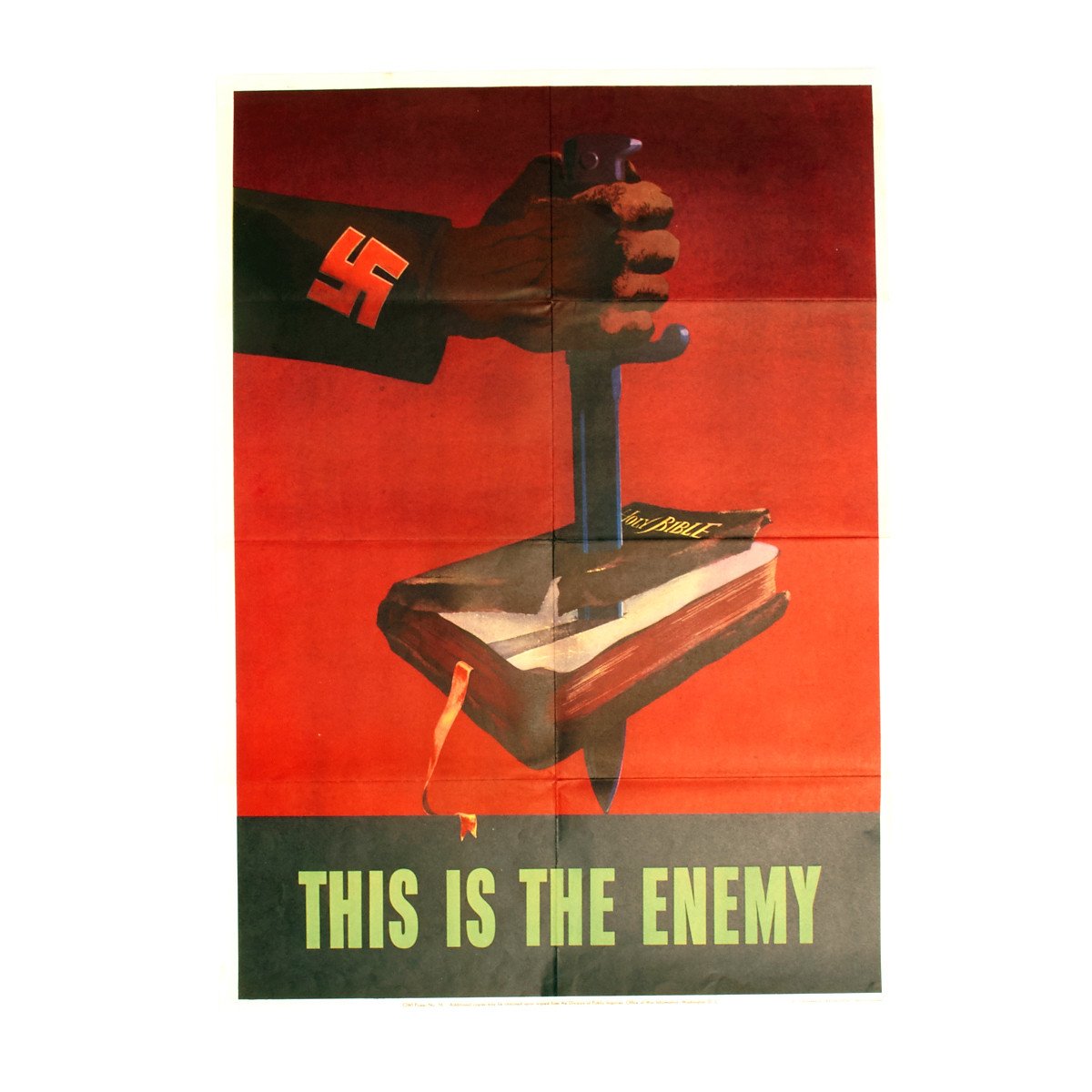 Original U S Wwii Propaganda Poster This Is The Enemy 20 X 28