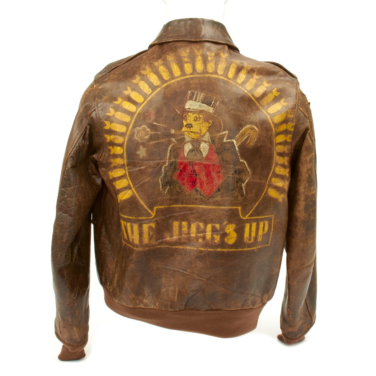 Original U.S. WWII B-17 JIGGS UP Shot Down A2 Leather Flight Jacket ...