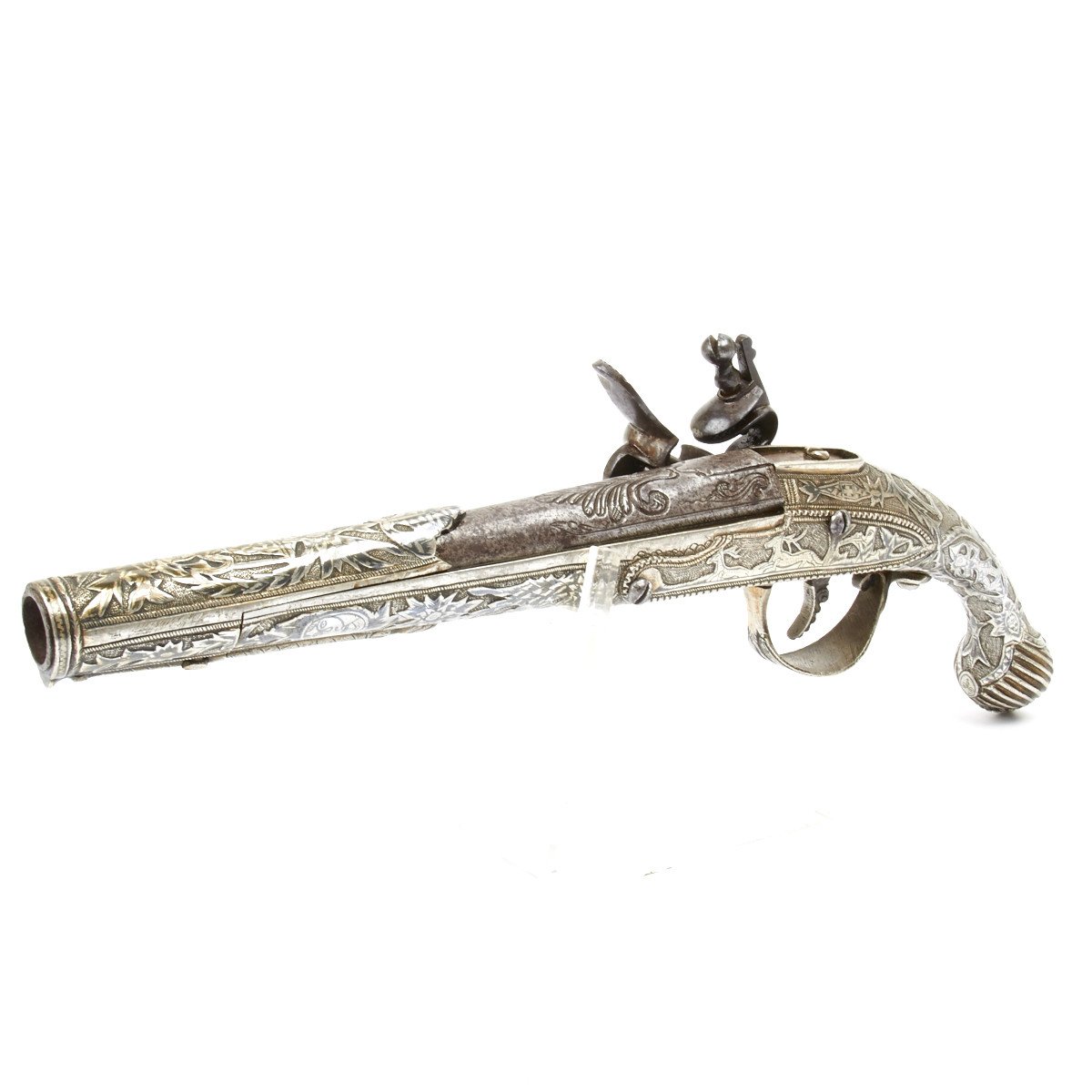 Original Ukrainian Niello Silver Flintlock Cossack Pistol- Circa 1820 ...