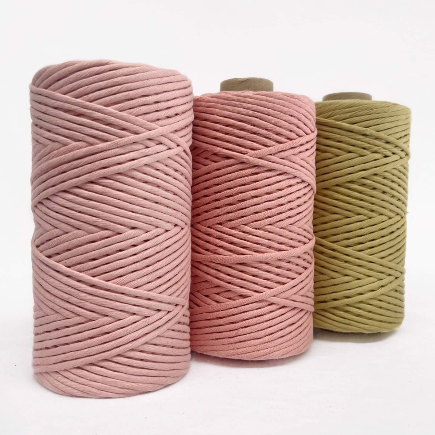 Bubblegum pink recycled macramé cord 4mm - Studio Koekoek