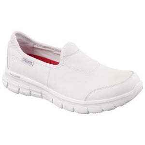 skechers slip resistant shoes white