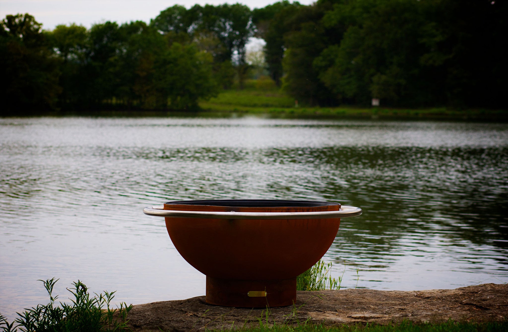 Fire Pit Art Bella Luna Carbon Steel Fire Pit With Ring Teakwood Central