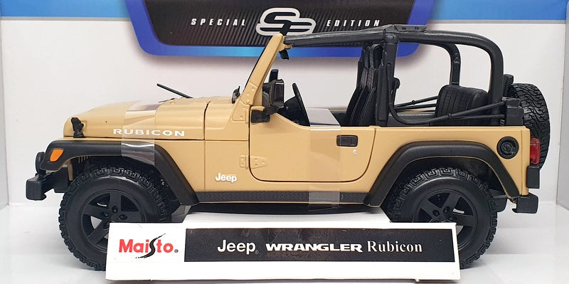 Maisto 1/18 Scale Diecast 46629 - Jeep Wrangler Rubicon - Beige —   Ltd