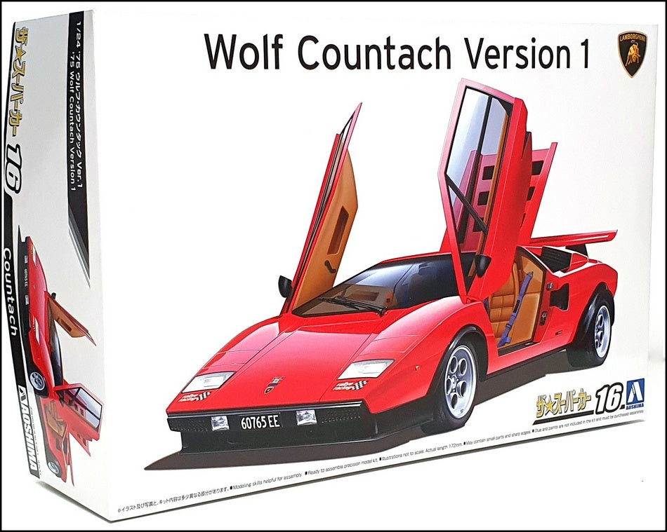 Aoshima 1/24 Scale Kit 063361 - Lamborghini Wolf Countach Version 1 —   Ltd