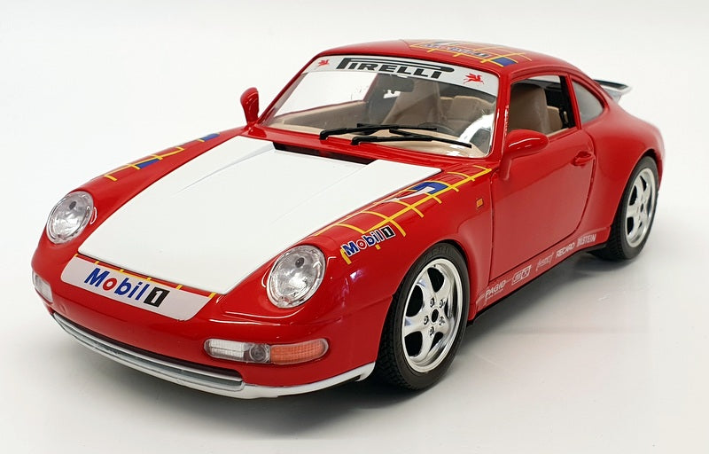 Burago 1/18 Scale Diecast 3050 Porsche 911 Carrera 1993 Red Racing Model  Car —  Ltd