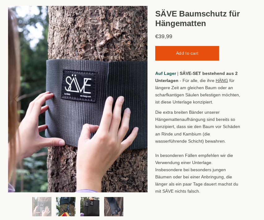 SÄVE Baumschutz für Hängematten