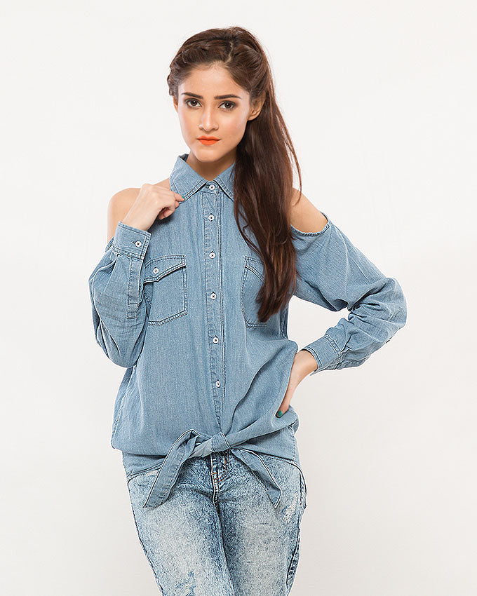 ice blue denim shirt