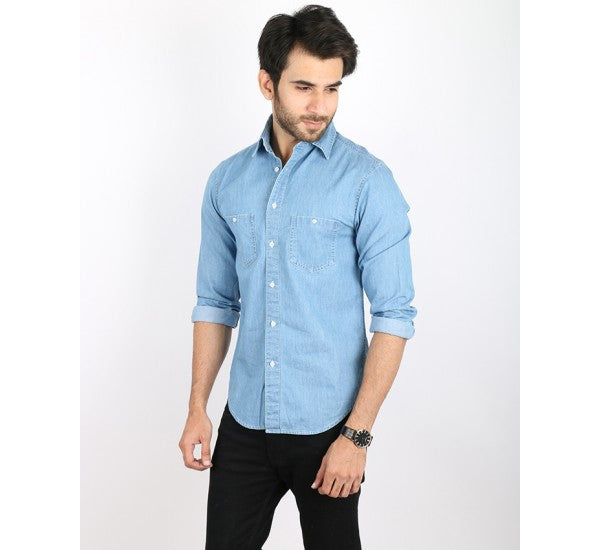 mens casual denim shirts