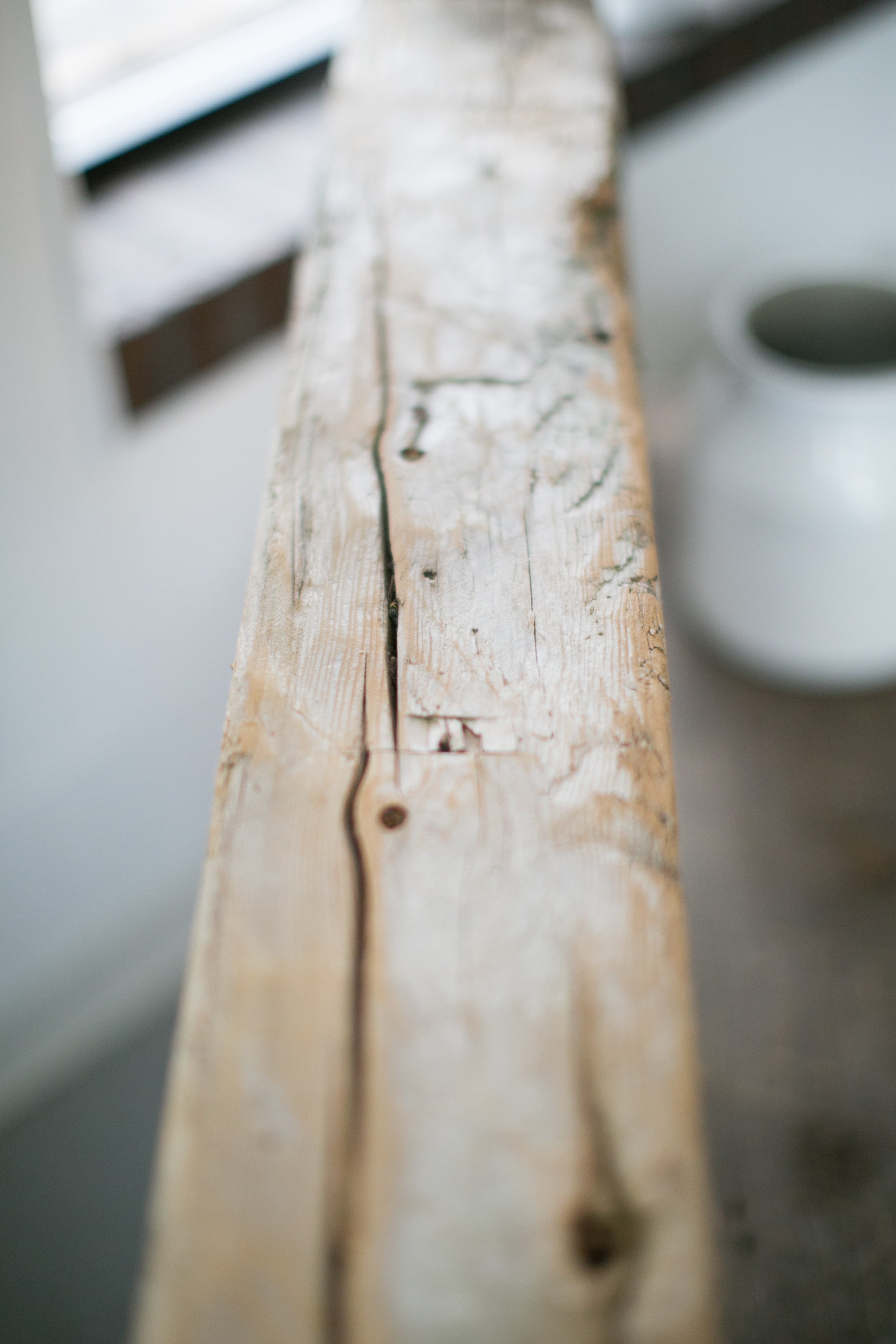 Hand Hewn Barn Beam Bench