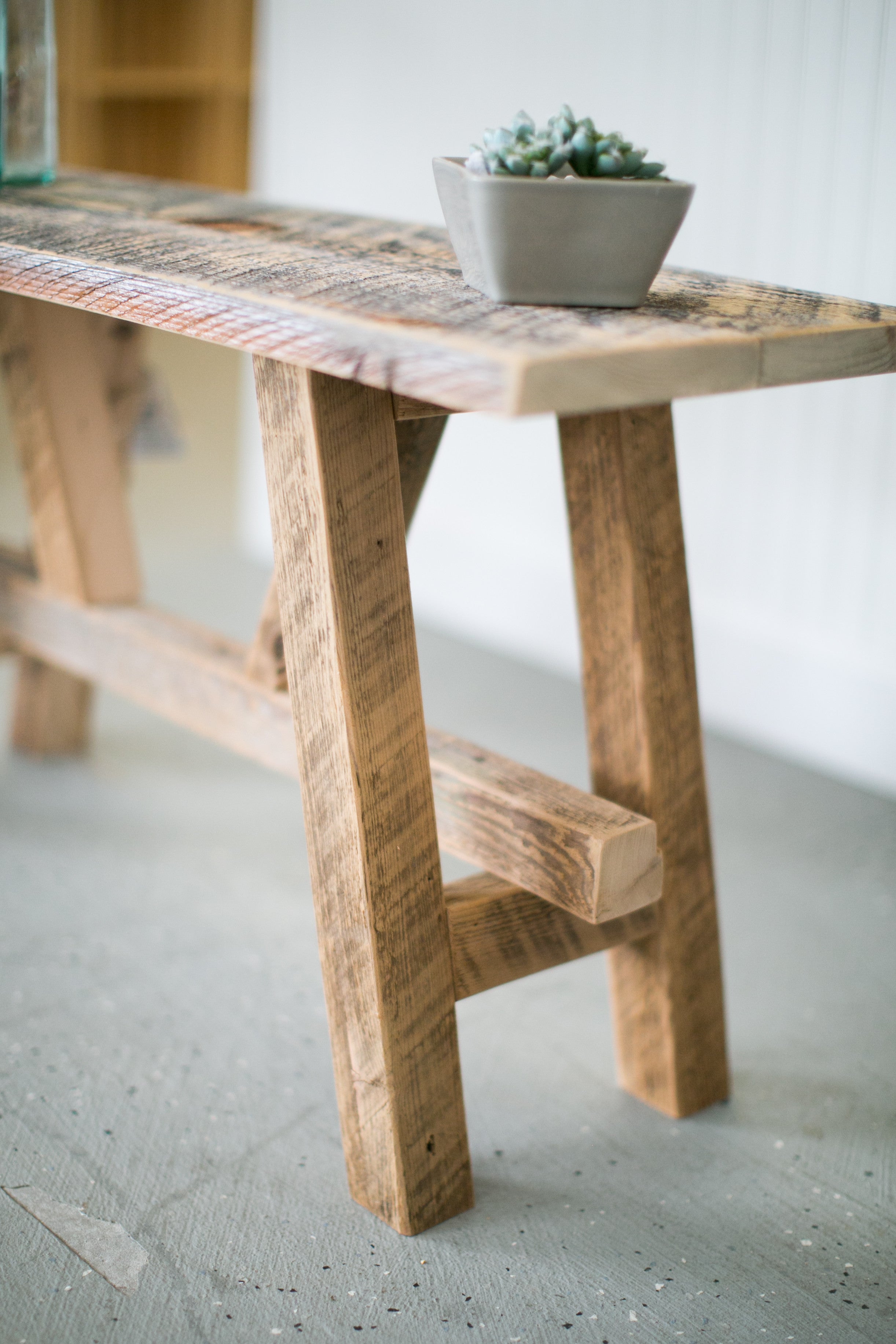 Barn Wood Saw Horse Bench