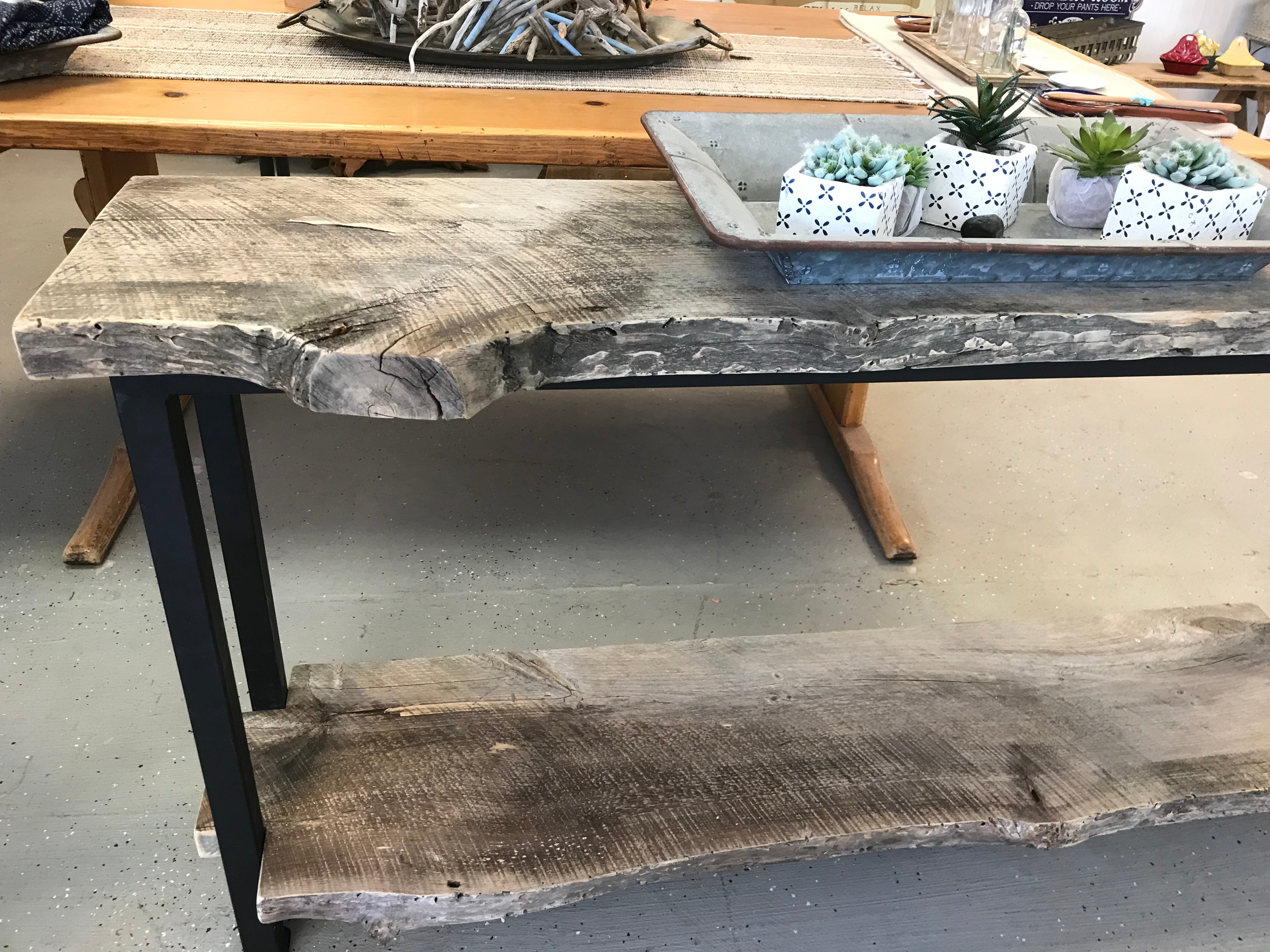 Live Edge Reclaimed Wood Console