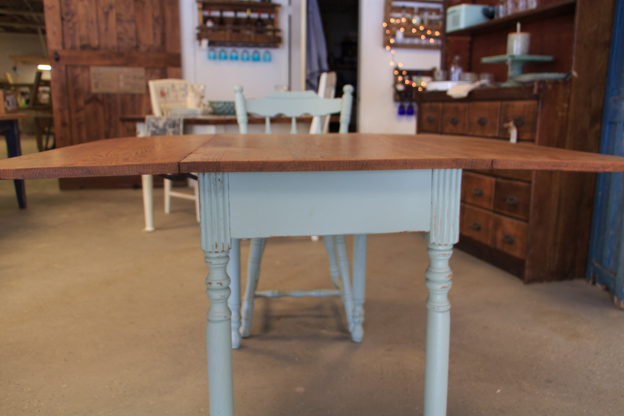 Vintage Drop-Leaf Dining Table