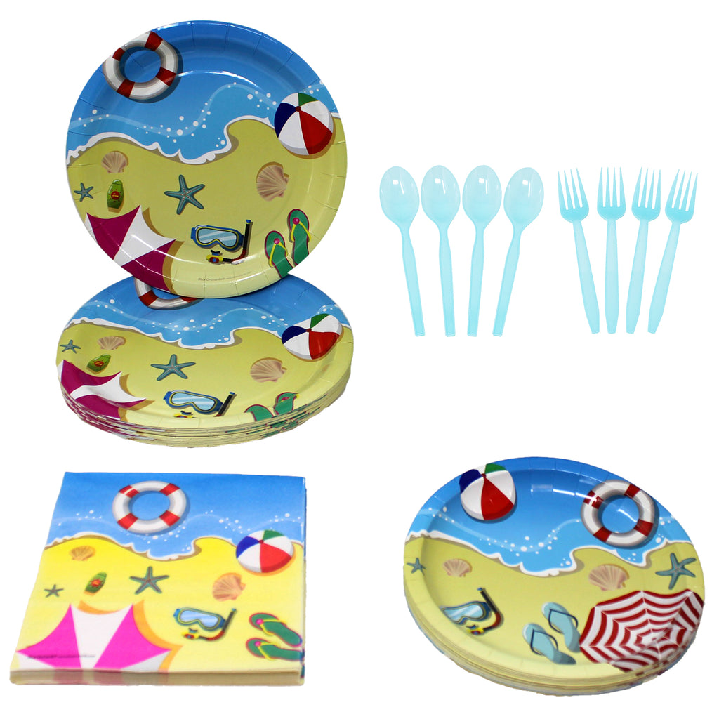  Dolphin Deluxe Party Supplies Packs (123 Pieces for 16