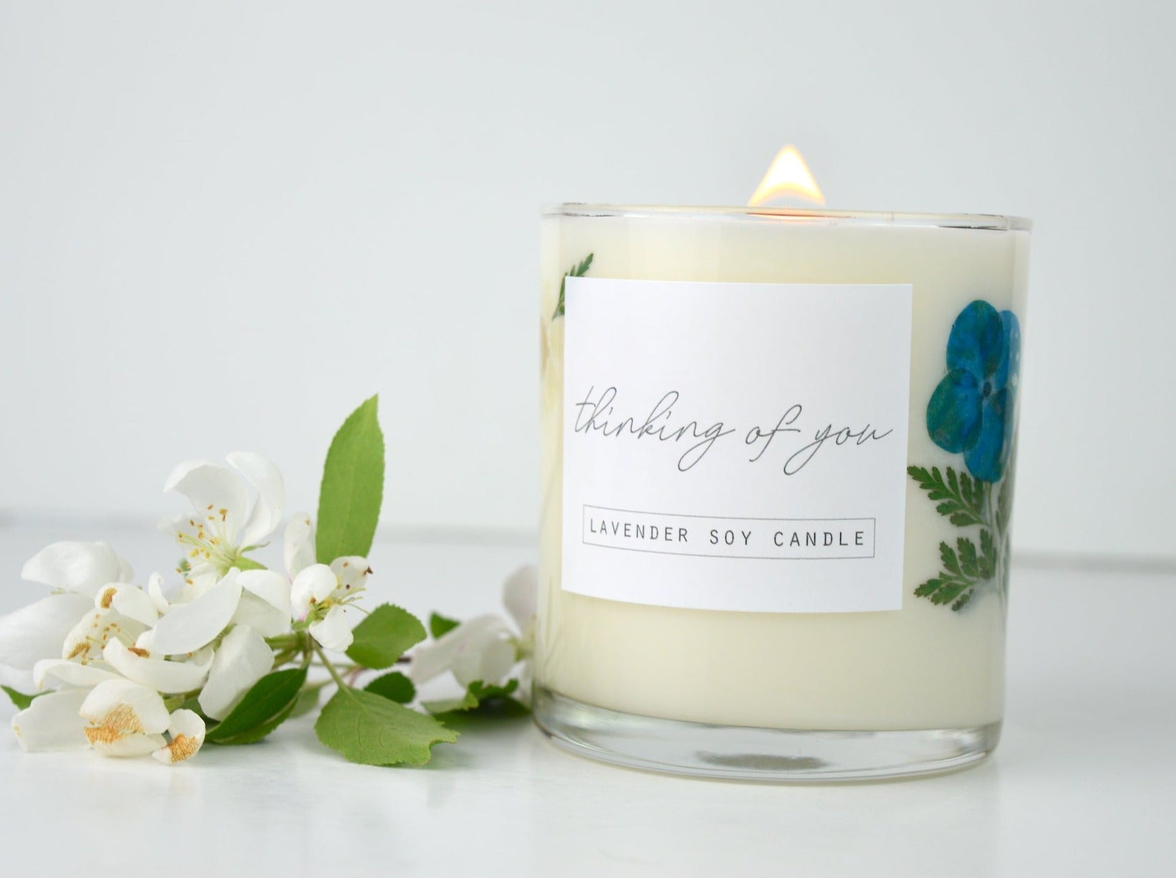 In Lieu of Flowers: Sympathy Floral Candle - Continue Good product image