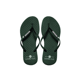 emerald green flip flops