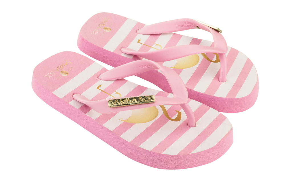 pink flamingo flip flops