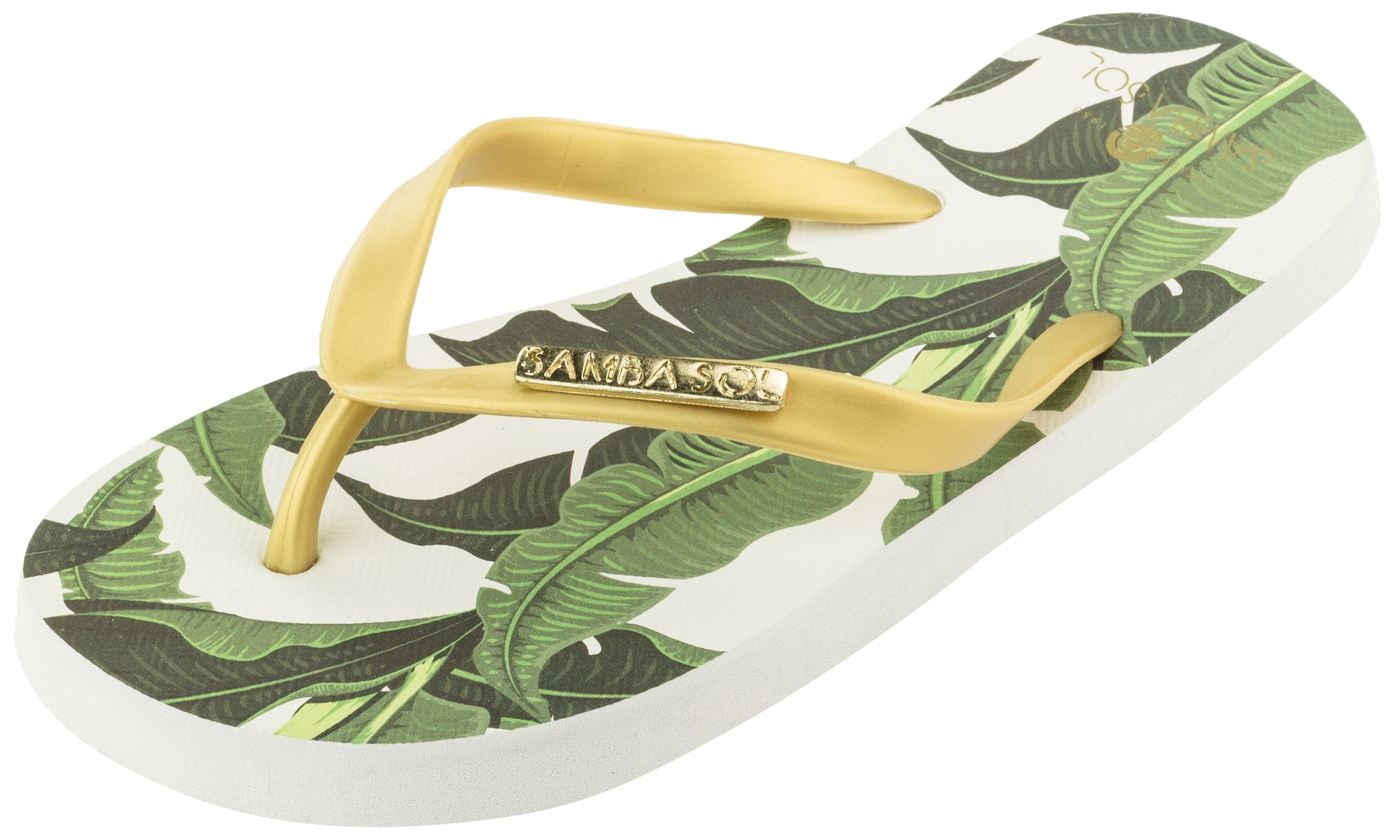 Samba Sol Kid's Fashion Collection Flip Flops - Banana Leaf Gold