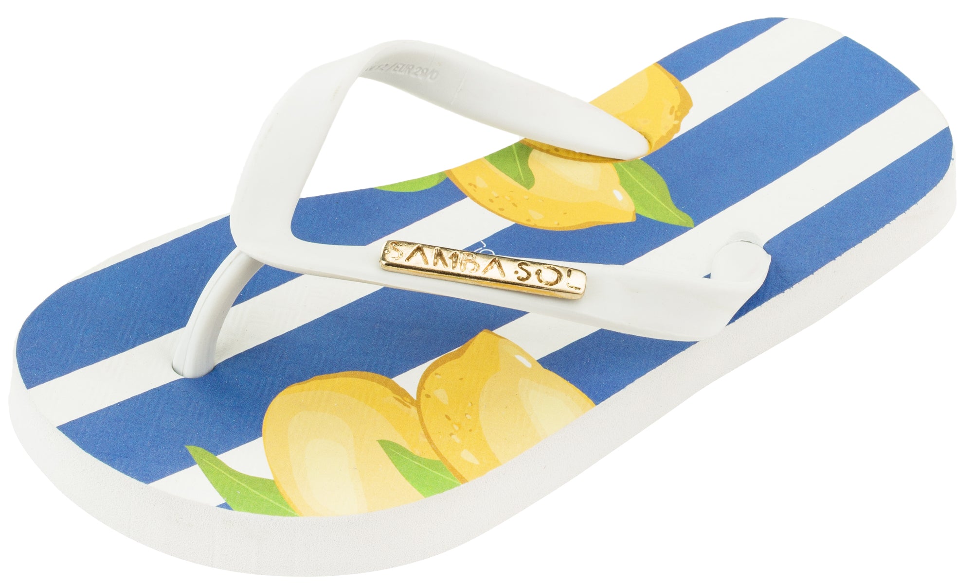 Samba Sol Kid's Fashion Collection Flip Flops - Capri Lemon
