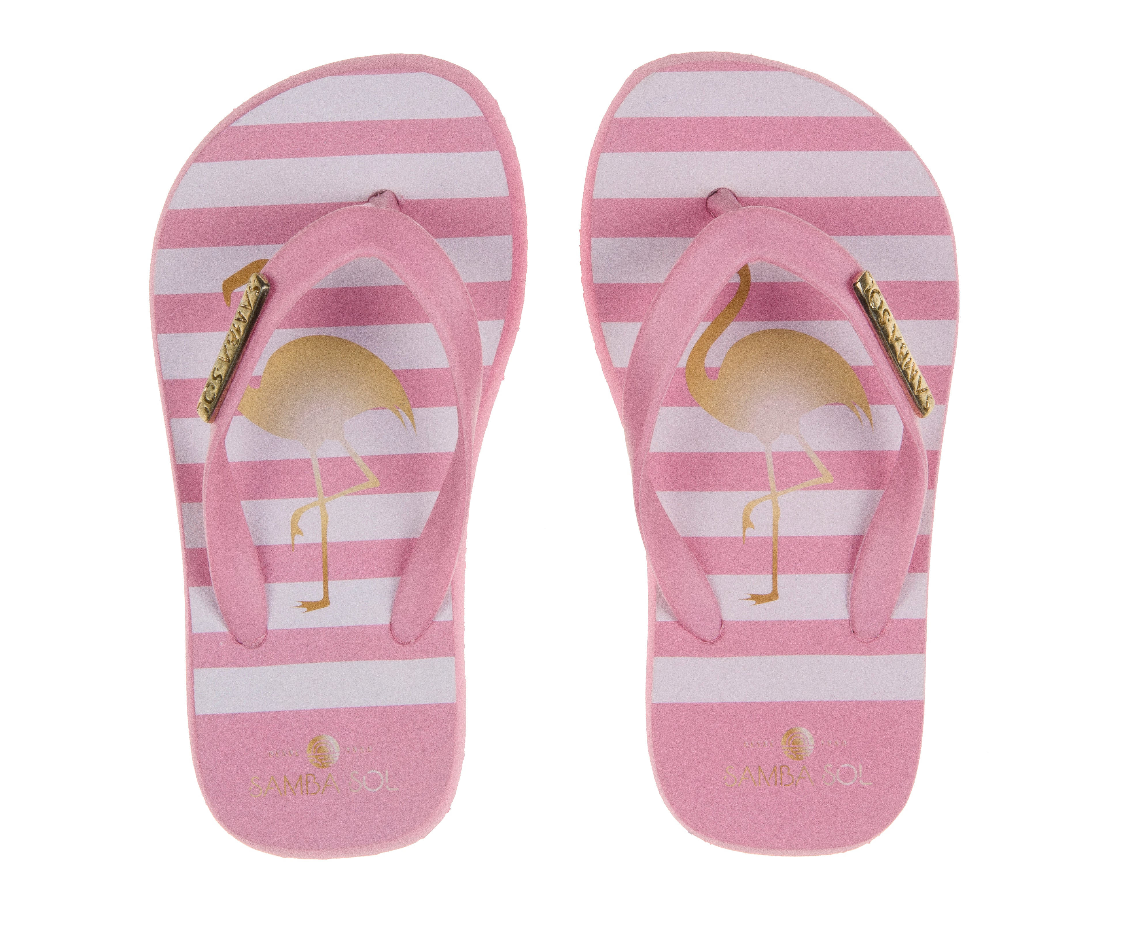 Samba Sol Kid's Fashion Collection Flip Flops - Flamingo
