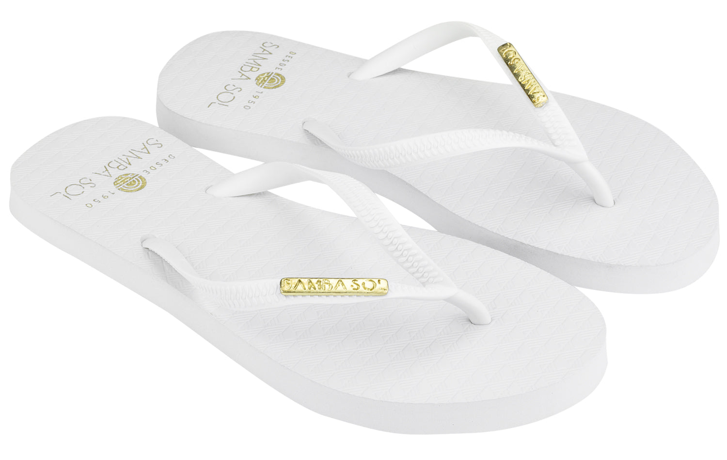 Samba Sol Women's Fashion Collection Flip Flops - Classic White