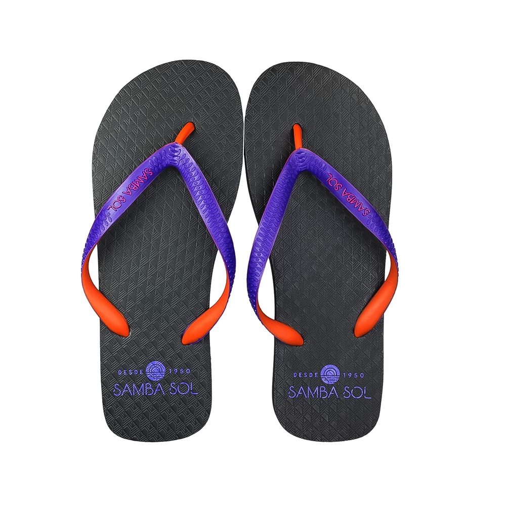 mens purple flip flops